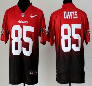 Nike San Francisco 49ers #85 Vernon Davis 2013 Drift Fashion II Red Elite Jersey