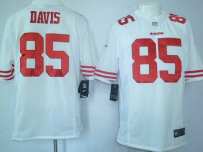 San Francisco 49ers 85 Vernon Davis White 2012 Nike NFL Elite Jerseys 