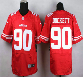 Nike San Francisco 49ers #90 Darnell Dockett Red Elite Jersey