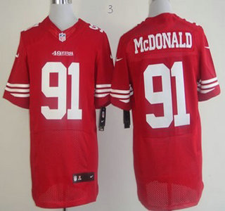 Nike San Francisco 49ers 91 Ray McDonald Red Elite Jersey