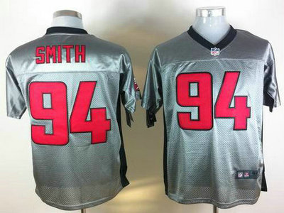 Nike San Francisco 49ers 94 Justin Smith Grey Shadow Jerseys