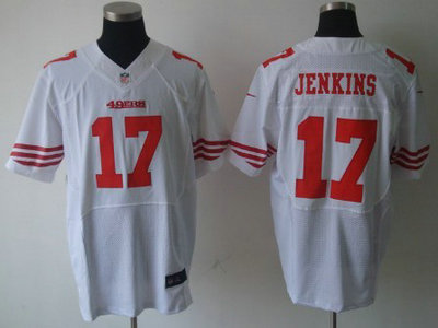 Nike San Francisco 49ers 17 A.J. Jenkins White 2012 Nike NFL Elite Jersey