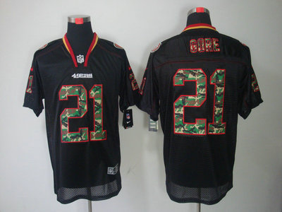 Nike San Francisco 49ers 21 Frank Gore Camo Fashion Black Elite Jersey