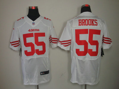 Nike San Francisco 49ers 55 Ahmad Brooks White Elite Jersey