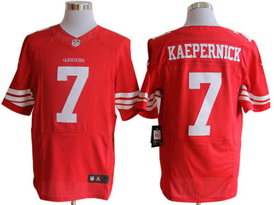 Nike San Francisco 49ers 7 Colin Kaepernick Elite Red Jersey