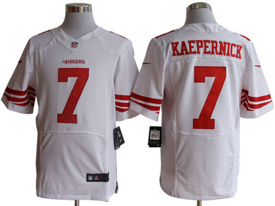 Nike San Francisco 49ers 7 Colin Kaepernick White Elite Jerseys