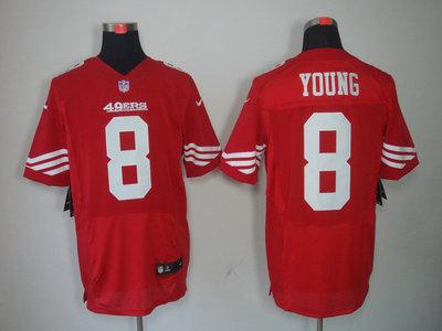 Nike San Francisco 49ers 8 Steve Young Red Elite Jersey