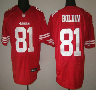 Nike San Francisco 49ers 81 Anquan Boldin Red Elite Jersey
