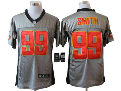 Nike San Francisco 49ers 99 Aldon Smith Grey Shadow Elite Jersey