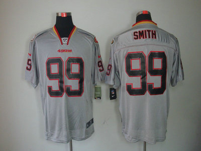 Nike San Francisco 49ers 99 Aldon Smith Lights Out Black Name Grey Elite Jerseys