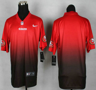 Nike San Francisco 49ers Blank Red With Black Fadeaway Elite Jersey
