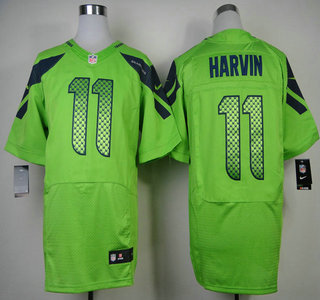 Nike Seattle Seahawks #11 Percy Harvin Green Elite Jersey