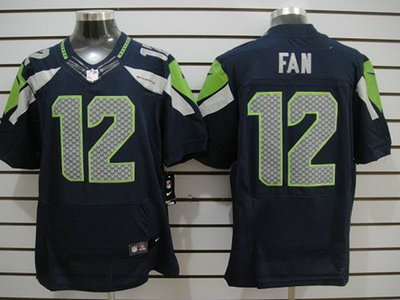 Nike Seattle Seahawks 12 Fan Navy Blue 2012 Nike NFL Elite Jersey