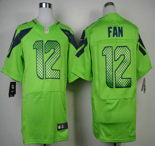 Nike Seattle Seahawks #12 Fan Green Elite Jersey