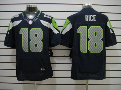 Nike Seattle Seahawks 18 Sidney Rice Navy Blue 2012 Nike NFL Elite Jersey