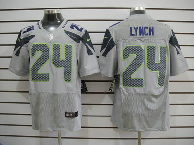Nike Seattle Seahawks 24 Marshawn Lynch Gery 2012 Nike NFL Elite Jersey