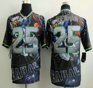 Nike Seattle Seahawks #25 Richard Sherman 2014 Fanatic Fashion Elite Jersey