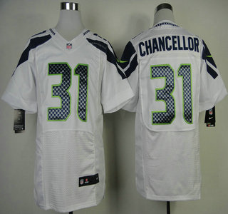 Nike Seattle Seahawks #31 Kam Chancellor White Elite Jersey