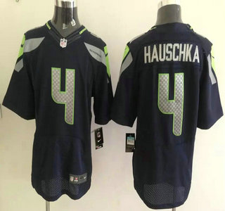 Nike Seattle Seahawks #4 Steven Hauschka Blue Elite Jersey