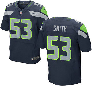 Nike Seattle Seahawks #53 Malcolm Smith Blue Elite Jersey