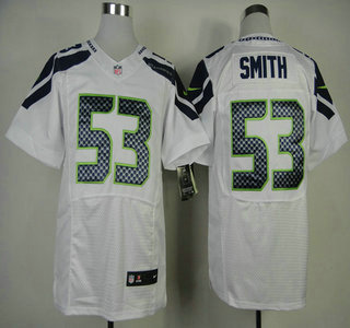 Nike Seattle Seahawks #53 Malcolm Smith White Elite Jersey