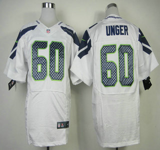 Nike Seattle Seahawks #60 Max Unger White Elite Jersey