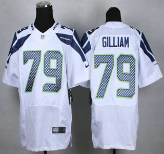 Nike Seattle Seahawks #79 Garry Gilliam White Elite Jersey