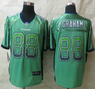 Nike Seattle Seahawks #88 Jimmy Graham 2013 Drift Fashion Green Elite Jersey