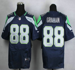 Nike Seattle Seahawks #88 Jimmy Graham Navy Blue Elite Jersey