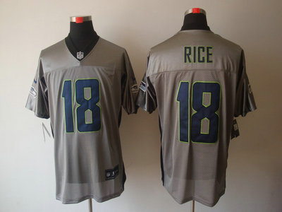 Nike Seattle Seahawks 18 Sidney Rice Gray Elite Jersey