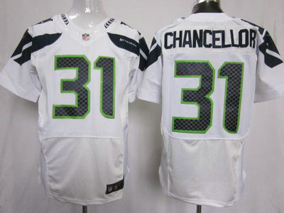 Nike Seattle Seahawks 31 Kam Chancellor White Elite Jerseys