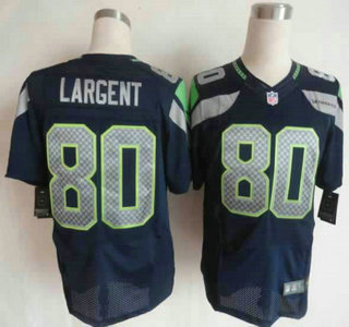 Nike Seattle Seahawks 80 Steve Largent Blue Elite Jersey