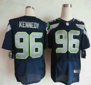 Nike Seattle Seahawks 96 Cortez Kennedy Blue Elite Jersey
