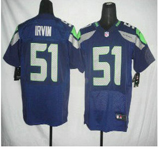 Nike Seattle Seahawks 51 Bruce Irvin Blue Elite Jersey