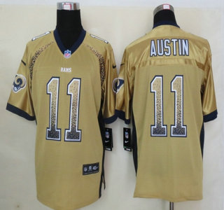 Nike St. Louis Rams #11 Tavon Austin Drift Fashion Gold Elite Jersey