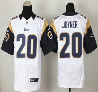 Nike St. Louis Rams #20 LaMarcus Joyner White Elite Jersey