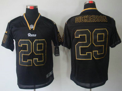 Nike St. Louis Rams 29 Eric Dickerson Lights Out Black NFL Jerseys