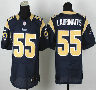 Nike St. Louis Rams #55 James Laurinaitis Navy Blue Elite Jersey