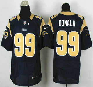 Nike St. Louis Rams #99 Aaron Donald 2014 NFL Draft #2 Pick Navy Blue Elite Jersey