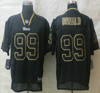 Nike St. Louis Rams #99 Aaron Donald Lights Out Black Elite Jersey