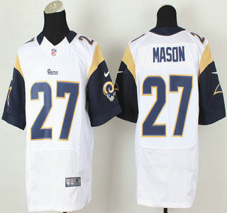 Nike St Louis Rams #27 Tre Mason Elite White NFL Jersey