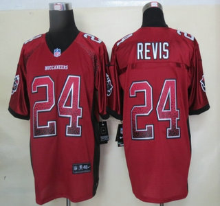 Nike Tampa Bay Buccaneers #24 Darrelle Revis Drift Fashion Red Elite Jersey