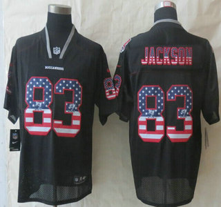 Nike Tampa Bay Buccaneers #83 Vincent Jackson 2014 USA Flag Fashion Black Elite Jersey