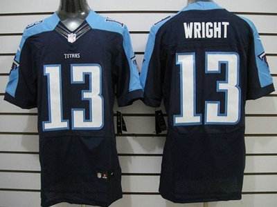 Nike Tennessee Titans 13 Kendall Wright Navy Blue 2012 Nike NFL Elite Jersey