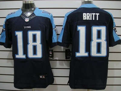 Nike Tennessee Titans 18 Kenny Britt Navy Blue 2012 Nike NFL Elite Jersey