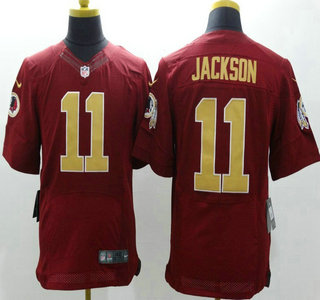 Nike Washington Redskins #11 DeSean Jackson Red With Gold Elite Jersey