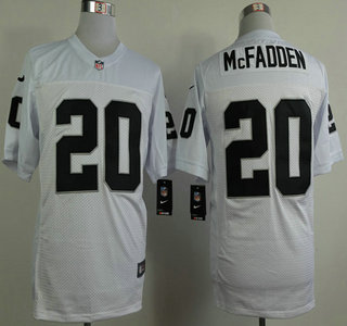 Oakland Raiders #20 Darren McFadden White Elite Jersey