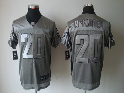 Oakland Raiders 20 Darren McFadden Grey Shadow 2012 Nike NFL Elite Jersey