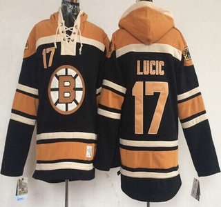 Old Time Hockey Boston Bruins #17 Milan Lucic Black Hoody