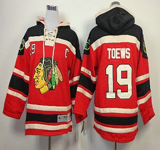 Old Time Hockey Chicago Blackhawks #19 Jonathan Toews Red Kids Hoody
